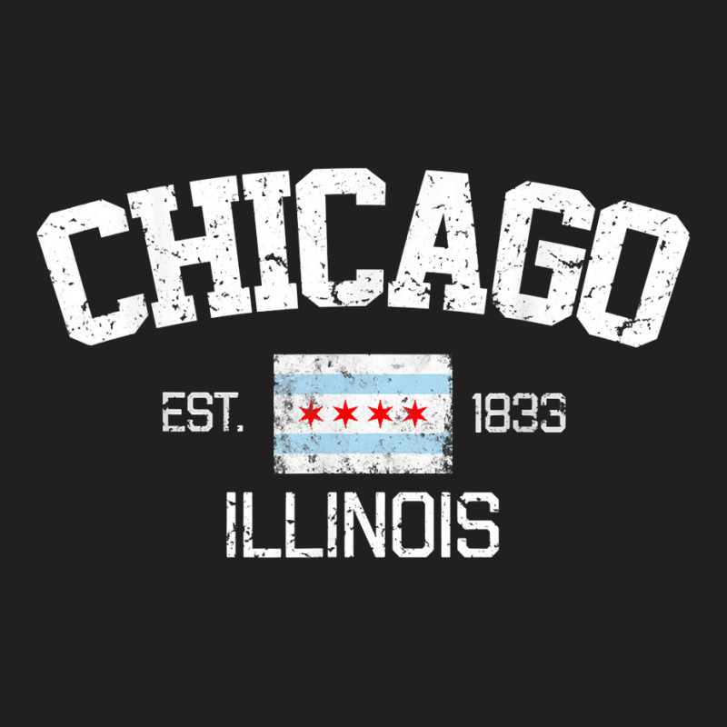 Vintage Chicago Illinois Est. 1833 Gift T Shirt T-shirt | Artistshot