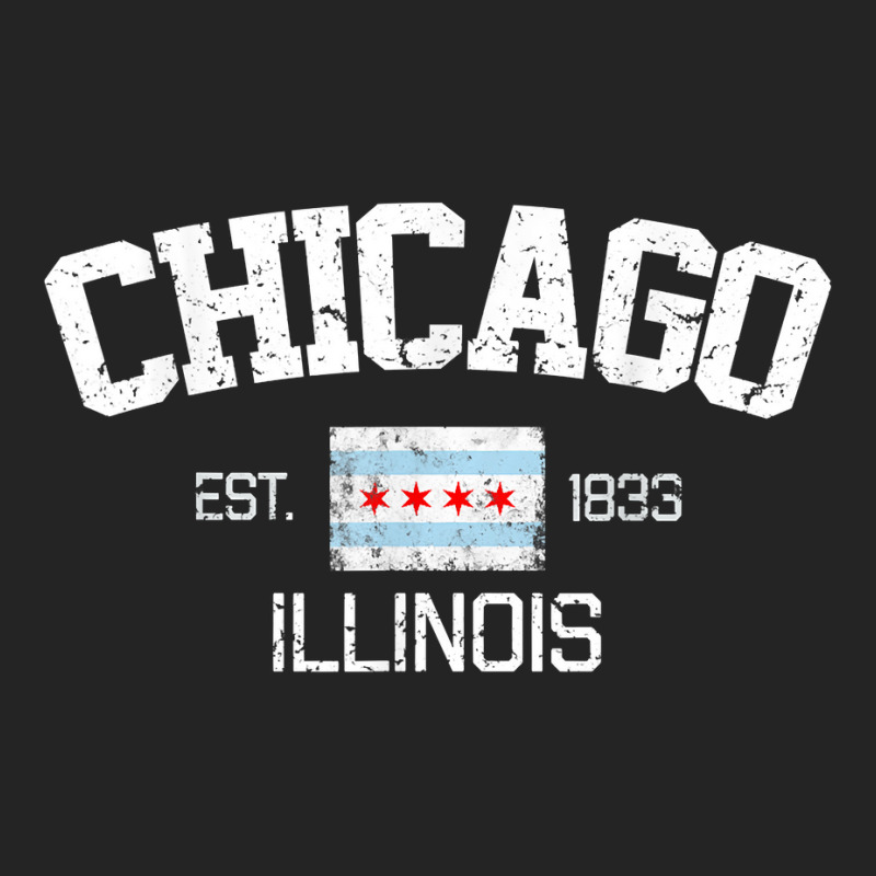 Vintage Chicago Illinois Est. 1833 Gift T Shirt 3/4 Sleeve Shirt | Artistshot