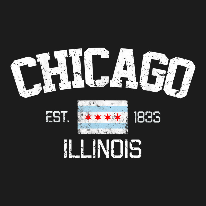 Vintage Chicago Illinois Est. 1833 Gift T Shirt Hoodie & Jogger Set | Artistshot