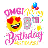 Omg It's My 8th Birthday Girl 8 Years Old Birthday T Shirt V-neck Tee | Artistshot