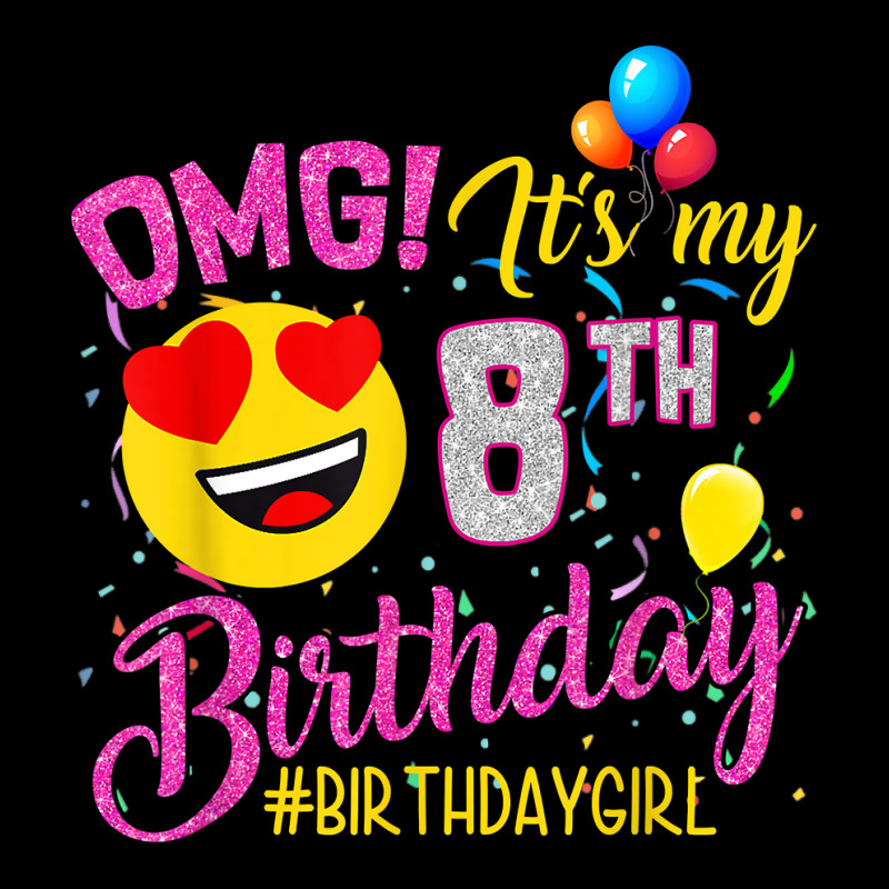 Omg It's My 8th Birthday Girl 8 Years Old Birthday T Shirt Men's 3/4 Sleeve Pajama Set | Artistshot