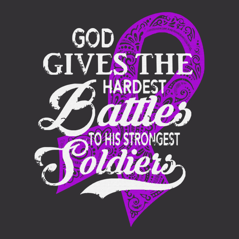 Alzheimers Awareness T  Shirt God Gives The Hardest Battles Strongest Vintage Hoodie | Artistshot