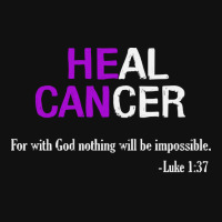 Alzheimers Awareness T  Shirt Heal Cancer God Nothing Will Be Impossib Baby Bibs | Artistshot