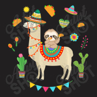 Sloth Riding Llama Mexican Fiessta Costume Taco Gift Premium T Shirt T-shirt | Artistshot