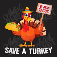 Turkey Eat Tacos Funny Thanksgiving Shirt Mexican Sombrero Premium T S T-shirt | Artistshot