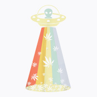 Vintage Alien Weed Pot Leaf Ufo Abduction Marijuana Cannabis T Shirt T-shirt | Artistshot