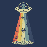 Vintage Alien Weed Pot Leaf Ufo Abduction Marijuana Cannabis T Shirt Men Denim Jacket | Artistshot