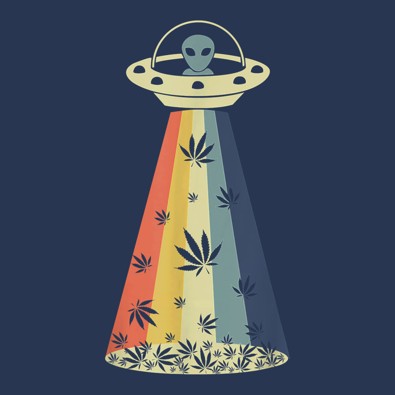 Vintage Alien Weed Pot Leaf Ufo Abduction Marijuana Cannabis T Shirt Men Denim Jacket | Artistshot