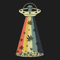 Vintage Alien Weed Pot Leaf Ufo Abduction Marijuana Cannabis T Shirt Classic T-shirt | Artistshot