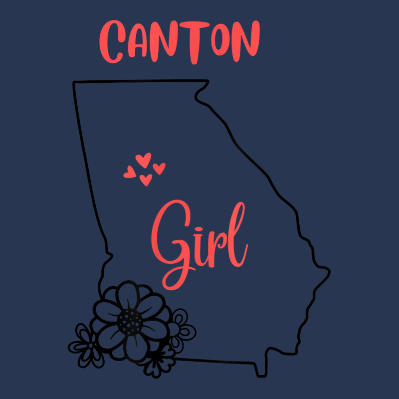 I Love State Of Georgia Flower Outline Canton City Girl T Shirt Men Denim Jacket | Artistshot