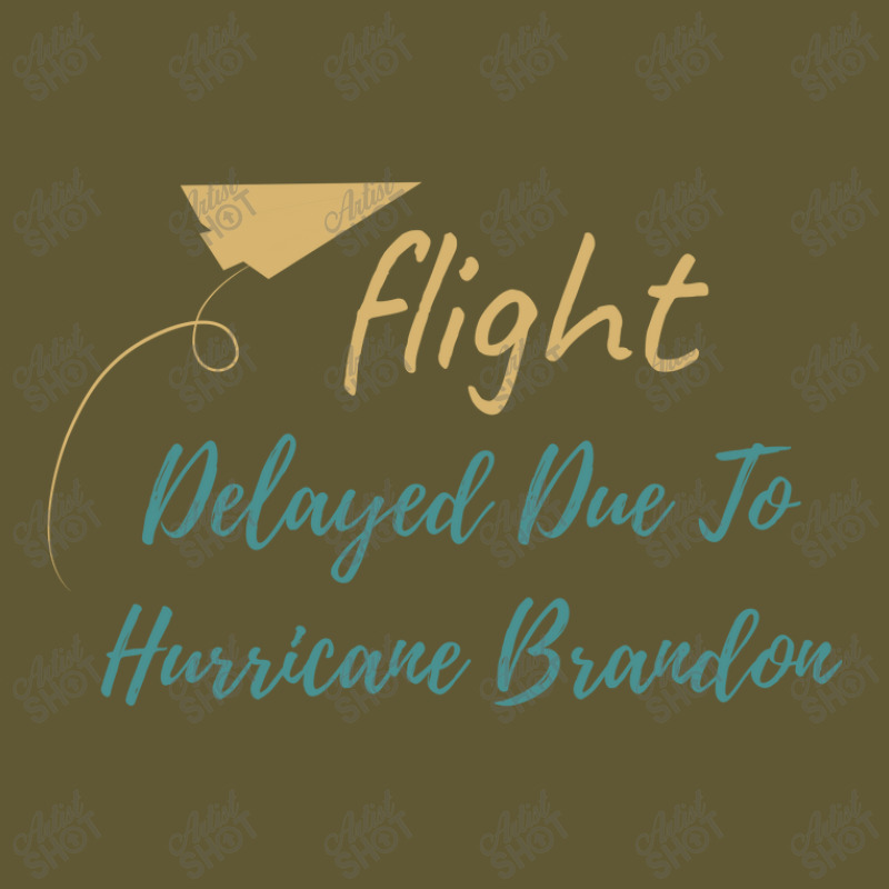 Flight Delayed Due To Hurricane Brandon Typography Vintage Short | Artistshot