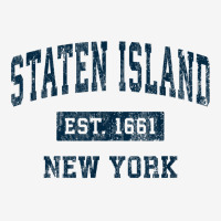 Staten Island New York Ny Vintage Sports Design Navy Print T Shirt Adjustable Cap | Artistshot