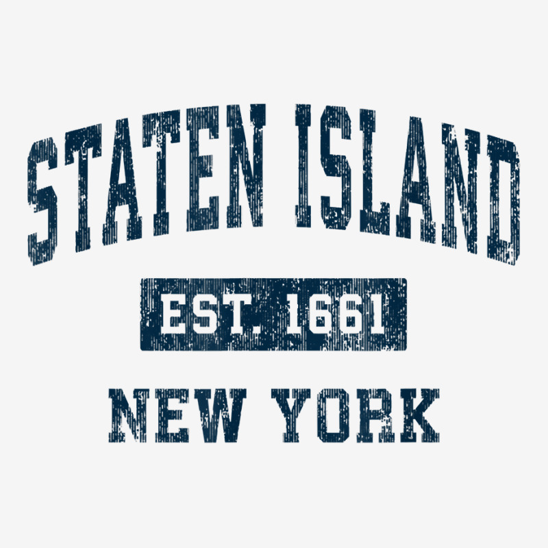 Staten Island New York Ny Vintage Sports Design Navy Print T Shirt Adjustable Cap by husserllpr | Artistshot