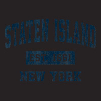 Staten Island New York Ny Vintage Sports Design Navy Print T Shirt Vintage Cap | Artistshot