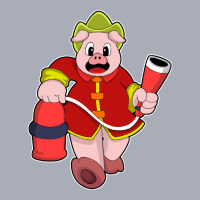 Fire Department T  Shirt Pig As Firefighter With Fire Extinguisher T Tank Dress | Artistshot