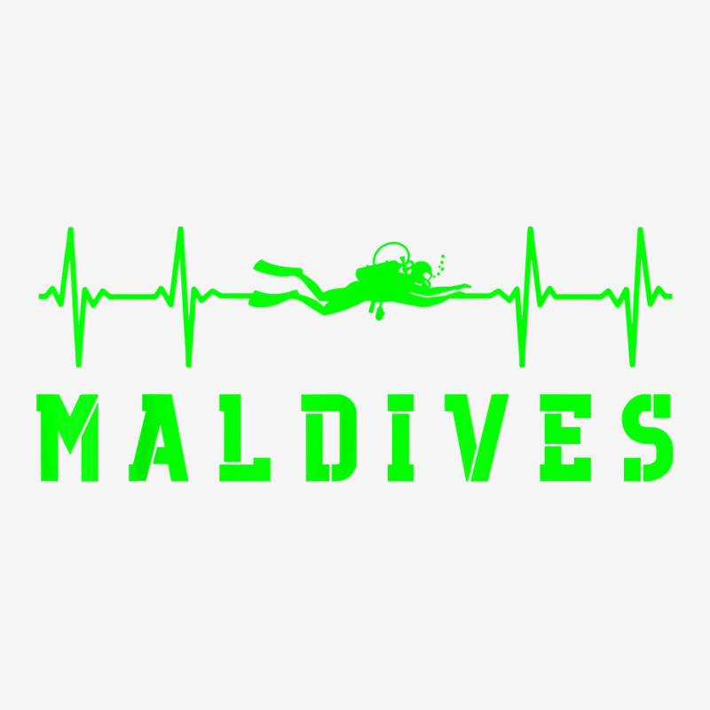 Maldives Scuba Diving Maldives Souvenir Heartbeat Diving T Shirt Adjustable Cap | Artistshot