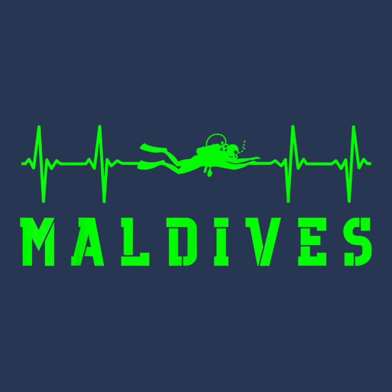 Maldives Scuba Diving Maldives Souvenir Heartbeat Diving T Shirt Men Denim Jacket | Artistshot