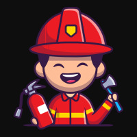 Firefighter T  Shirt Firefighter With Hatchet Axe And Fire Extinguishe Crop Top | Artistshot