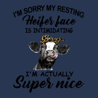 Cow Cattle Womens Funny Cow Im Sorry My Resting Heifer Face Is Intimid Men Denim Jacket | Artistshot