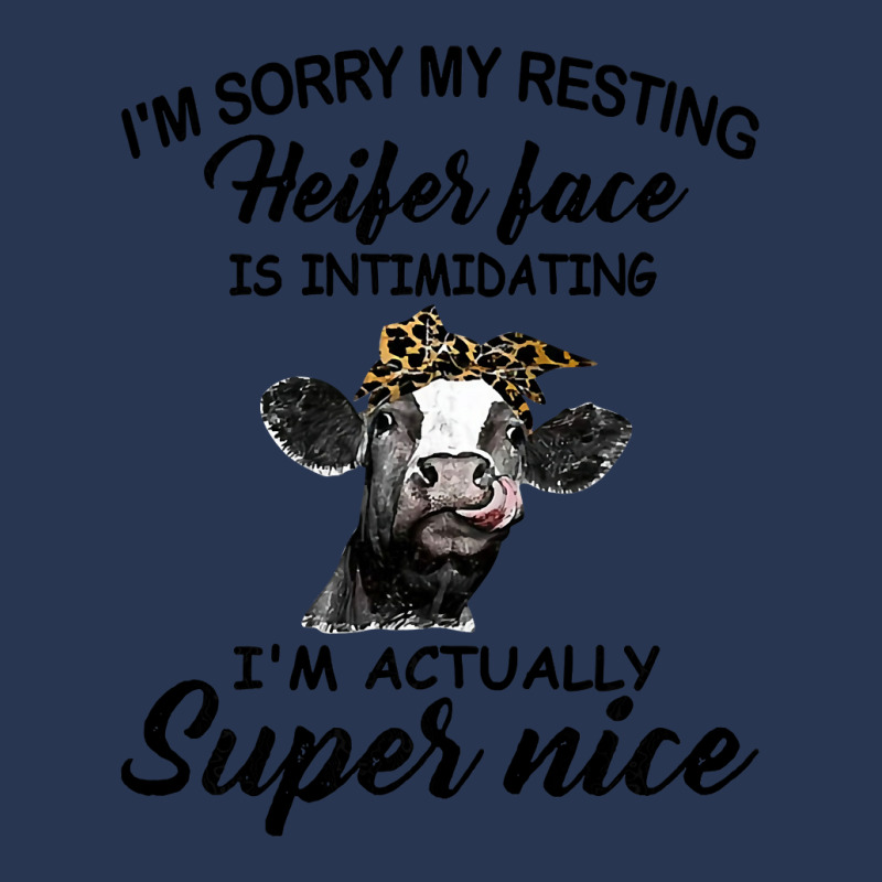 Cow Cattle Womens Funny Cow Im Sorry My Resting Heifer Face Is Intimid Men Denim Jacket by golferu | Artistshot