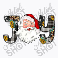 Western Texas Leopard Plaid Cow Print Santa Christmas Joy T Shirt T-shirt | Artistshot