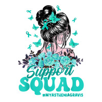 Support Squad Messy Bun Butterfly Myasthenia Gravis T Shirt 3/4 Sleeve Shirt | Artistshot