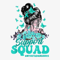 Support Squad Messy Bun Butterfly Myasthenia Gravis T Shirt Champion Hoodie | Artistshot