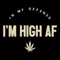 Funny Weed   In My Defense I'm High Af High As Fuck T Shirt Men's 3/4 Sleeve Pajama Set | Artistshot