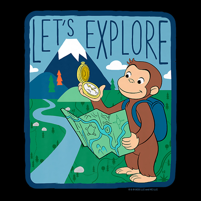 Curious George Let's Explore Outdoor George Map Premium T Shirt Men's 3 ...