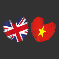 Vietnam Great Britain Heart Uk Flag Vietnamese Flag Heart T Shirt Baby Bodysuit | Artistshot