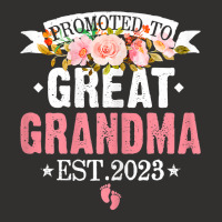 Womens Flowers Promoted To Great Grandma Est 2023 Women Family T Shirt Champion Hoodie | Artistshot