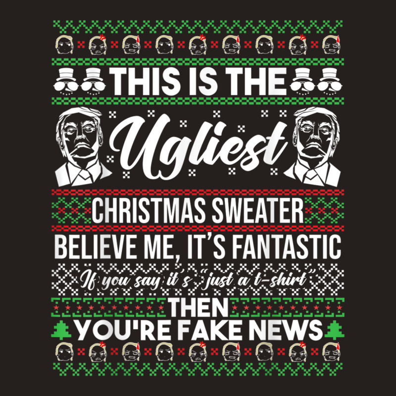 Trump Ugly Christmas Sweater Tank Top | Artistshot