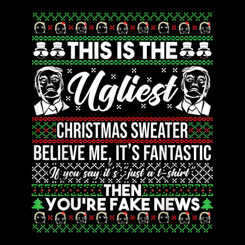 Trump Ugly Christmas Sweater Men's Long Sleeve Pajama Set | Artistshot