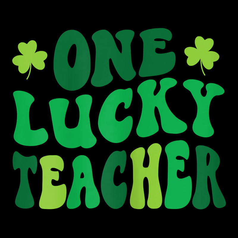 Womens One Lucky Teacher Retro Vintage St. Patrick's Day T Shirt Zipper Hoodie | Artistshot