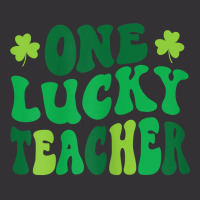 Womens One Lucky Teacher Retro Vintage St. Patrick's Day T Shirt Vintage Hoodie | Artistshot