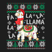 Fa La La Llama Christmas Santa Hat Lights Ugly Sweater 136 Classic T-shirt | Artistshot