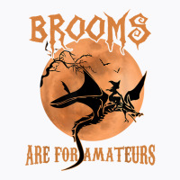 Brooms Are For Amateurs Dragon Riding Witches Halloween T Shirt T-shirt | Artistshot