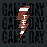 Vintage Game Day Football Lightning Bolt Funny Team Sport Women's Triblend Scoop T-shirt | Artistshot