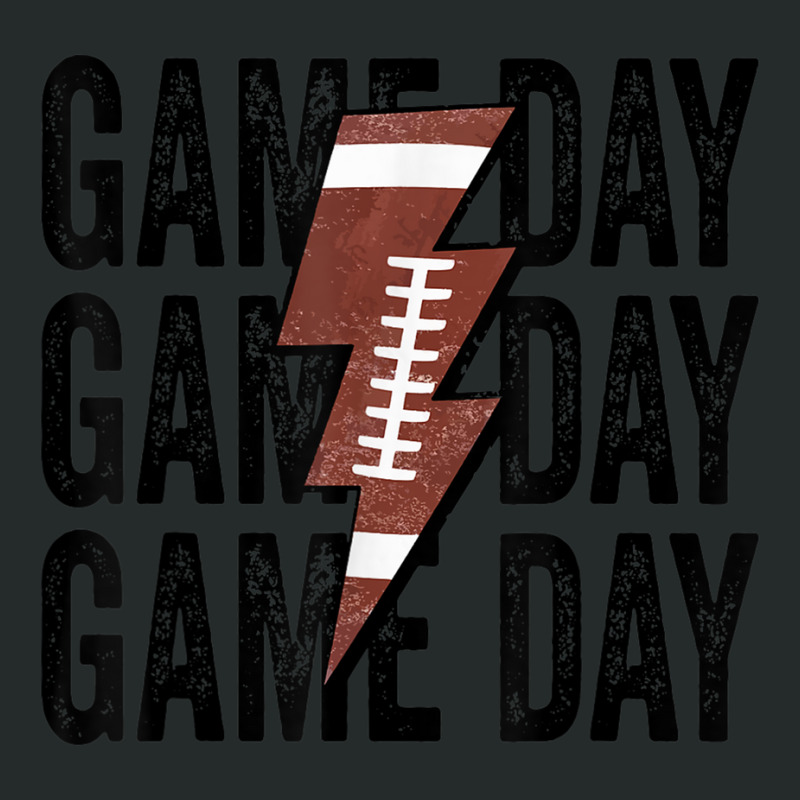 Vintage Game Day Football Lightning Bolt Funny Team Sport Women's Triblend Scoop T-shirt by Hoang95 | Artistshot