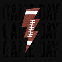 Vintage Game Day Football Lightning Bolt Funny Team Sport Crop Top | Artistshot