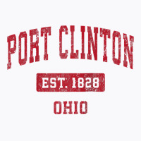 Port Clinton Ohio Oh Vintage Sports Design Red Design Raglan Baseball T-shirt | Artistshot