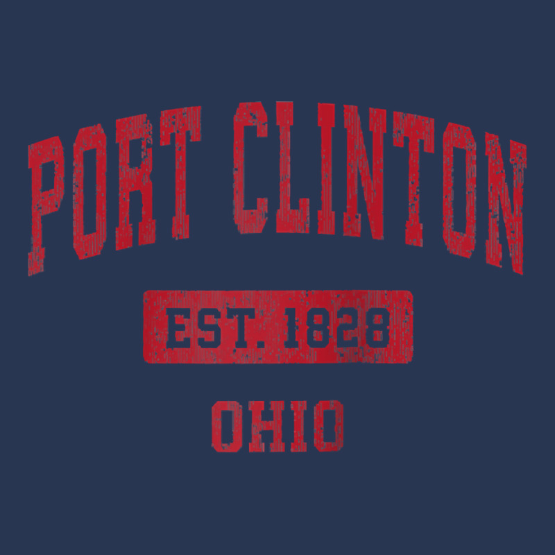 Port Clinton Ohio Oh Vintage Sports Design Red Design Raglan Baseball Men Denim Jacket | Artistshot