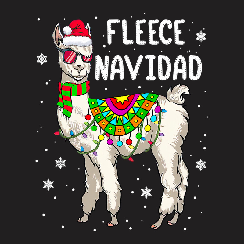 Fleece Feliz Navidad Llama Christmas Cute Xmas Gift 73 T-shirt | Artistshot