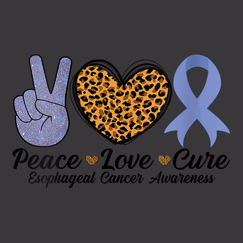 Womens Peace Love Cure Esophageal Cancer Awareness Warrior Fighter V N Ladies Curvy T-Shirt by magbyf | Artistshot