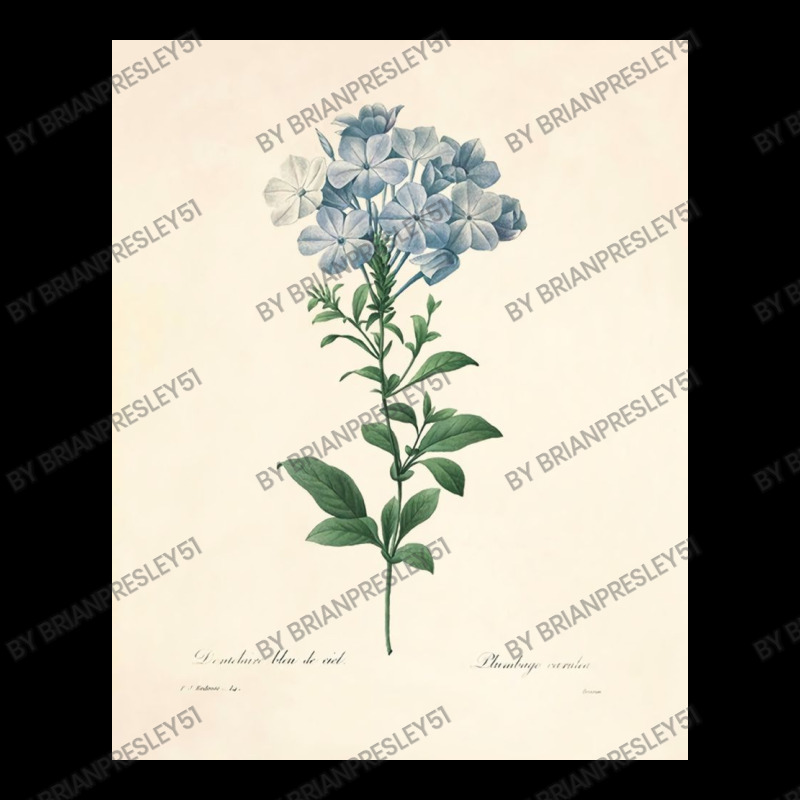 Flower Market Blue  Botanical Art Prints Home Deco Pocket T-Shirt by brianpresley51 | Artistshot