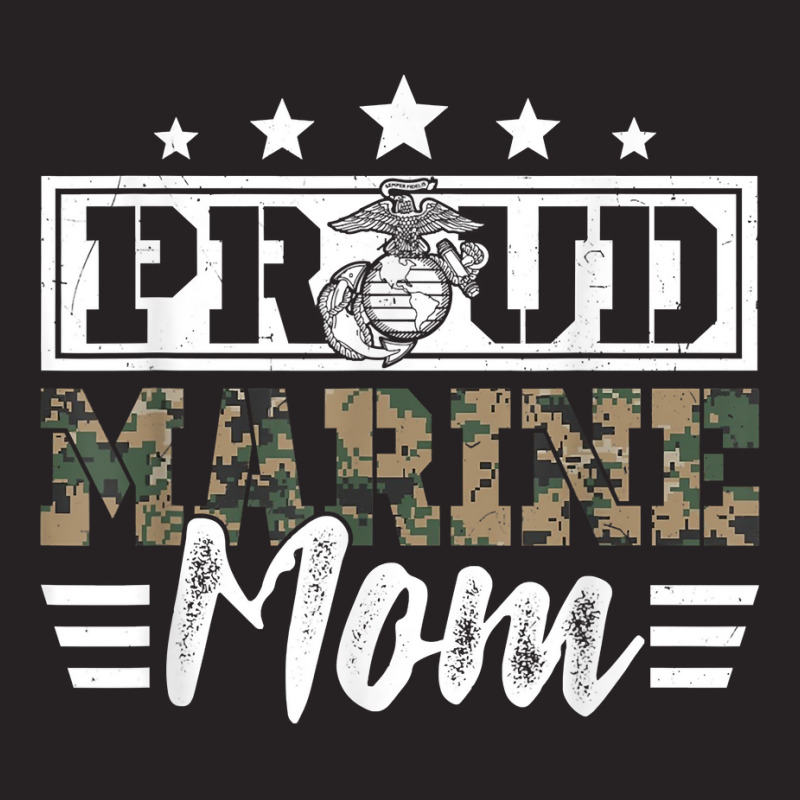 Proud Marine Military Veteran Mom Mama Mommy Mother's Day T Shirt Vintage Cap by rillanerby | Artistshot