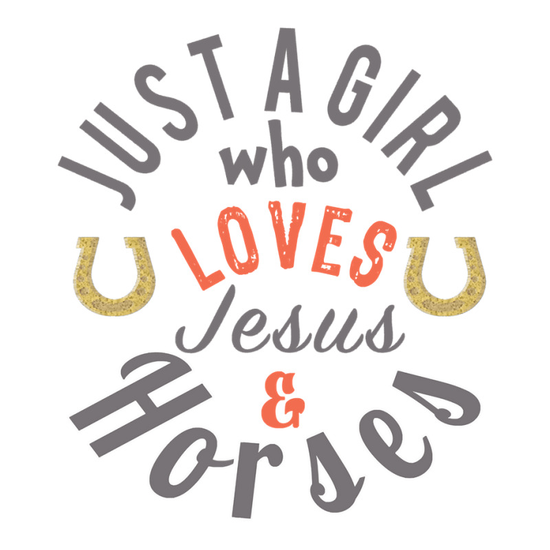 Horse Cute Just A Girl Who Loves Jesus And Horsesdesign Essential Hors Women's V-Neck T-Shirt by golferu | Artistshot