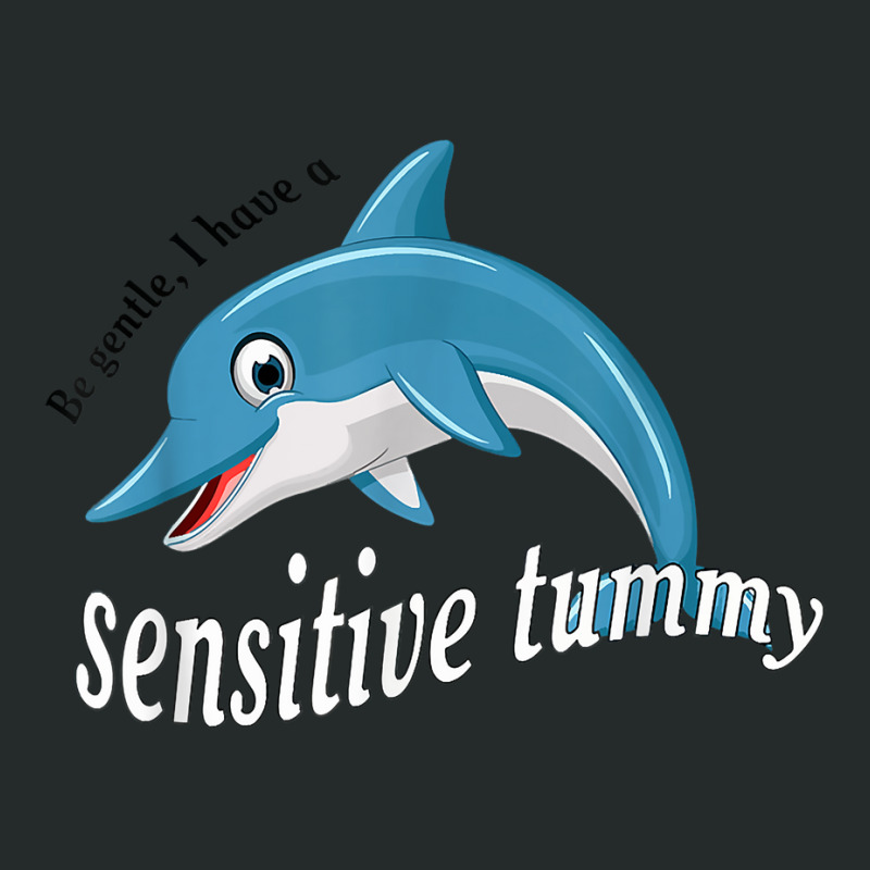 Dolphin Be Gentle I Have A Sensitive Tummy, Funny Dolphin T Shirt Women's Triblend Scoop T-shirt by hustonfkobar3 | Artistshot