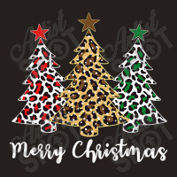 Funny Christmas Tree Leopard Cheetah Print Merry Christmas T Shirt Tank Top | Artistshot