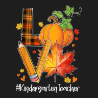 Love Kindergarten Teacher Fall Leaves Autumn Season Pumpkin T Shirt Classic T-shirt | Artistshot